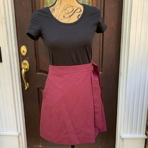 J. Crew Maroon Wrap Skirt